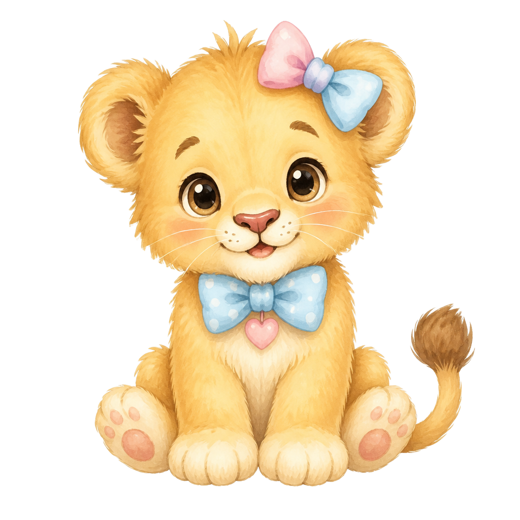 A cute lion cub mascot